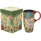 Coffee Ceramic Mug Porcelain Latte Tea Cup With Lid 17oz. Enjoy Life